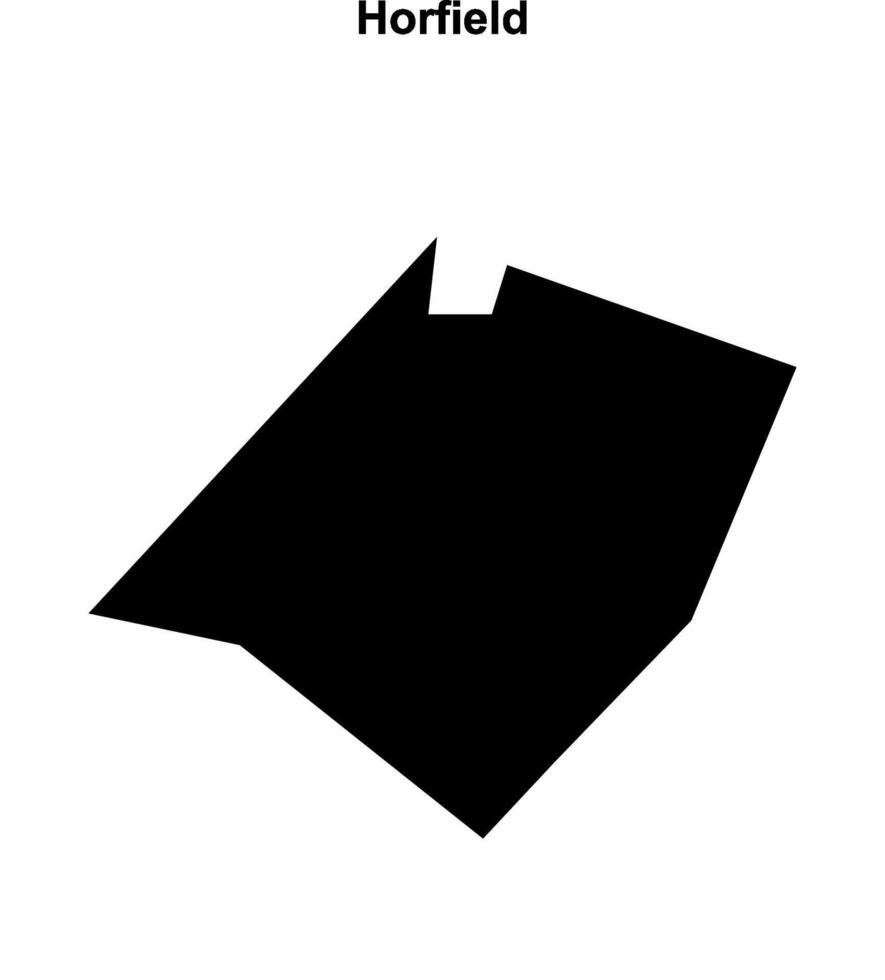 Horfield, England blank outline map vector