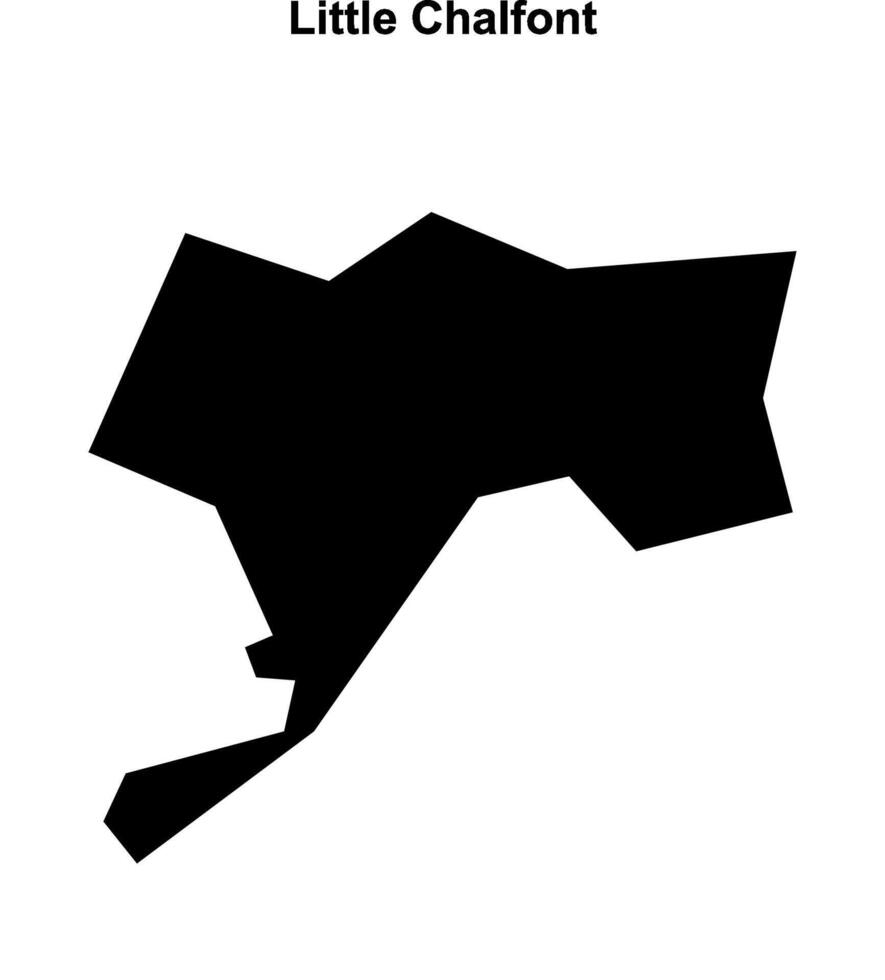 Little Chalfont, England blank outline map vector