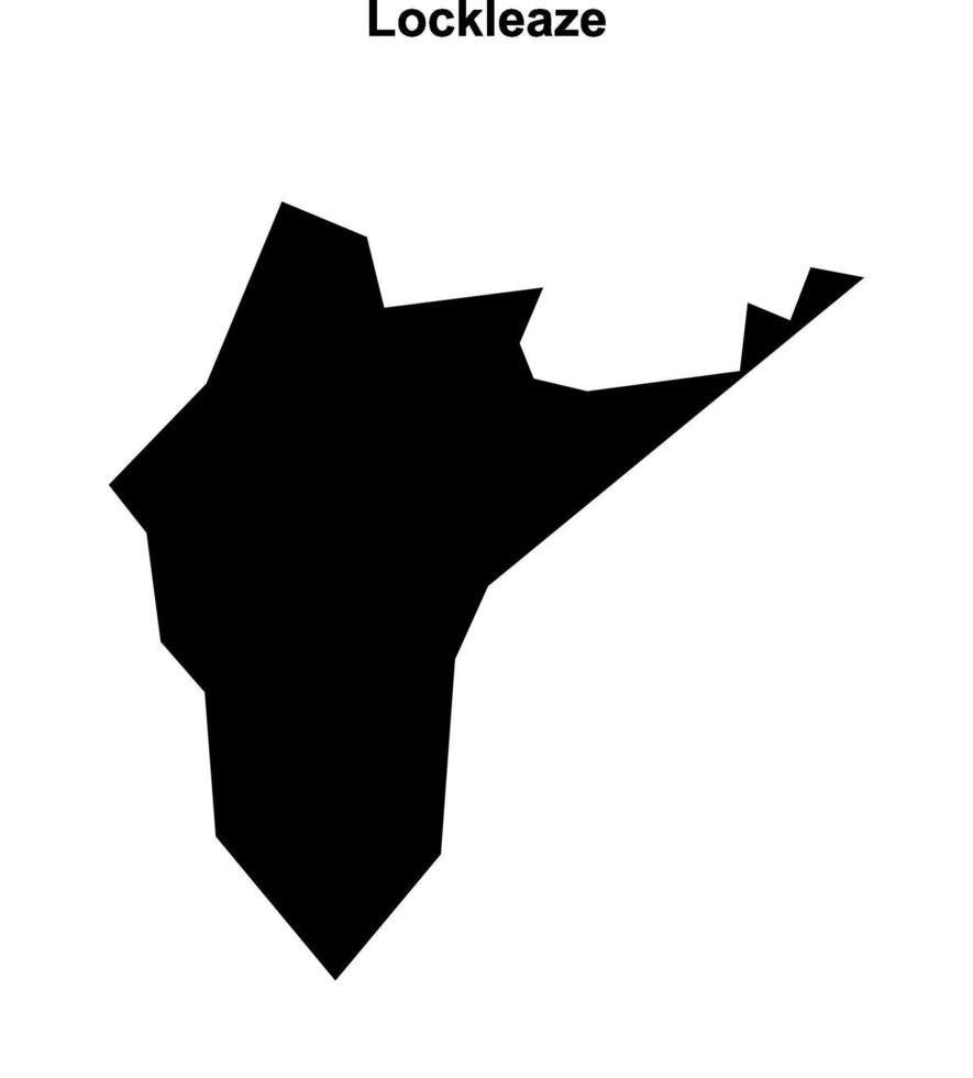 Lockleaze, England blank outline map vector