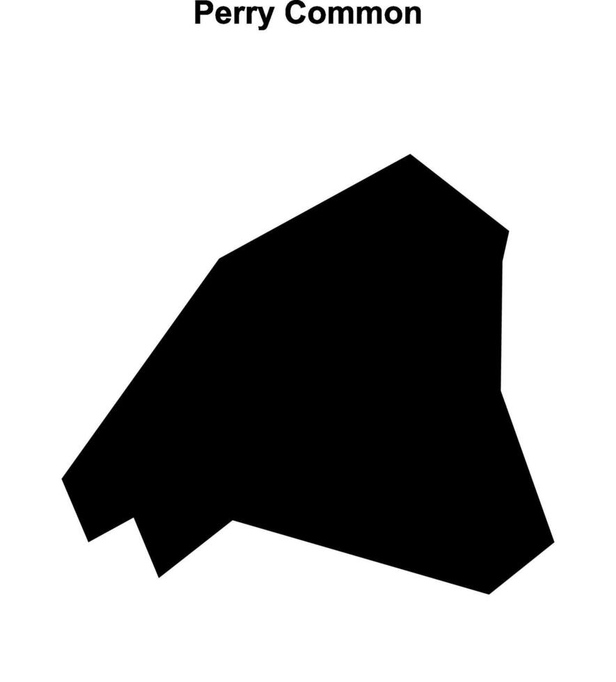 Perry Common, England blank outline map vector