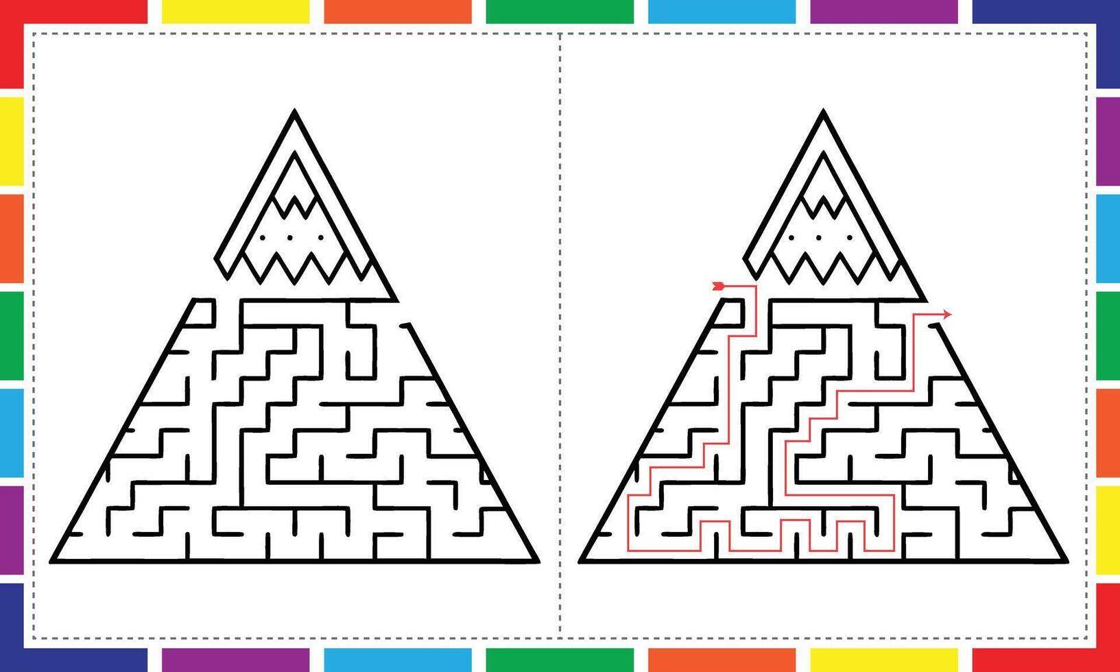 Big Book of Triangle Mazes vector