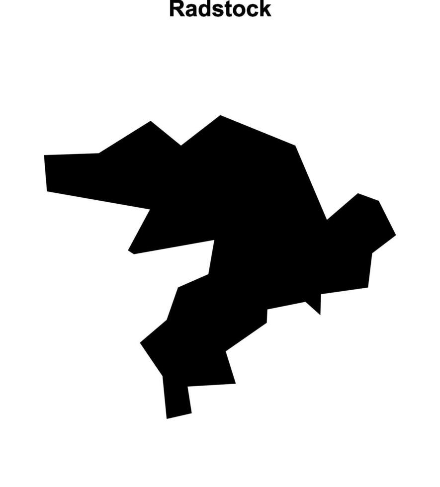 Radstock, England blank outline map vector
