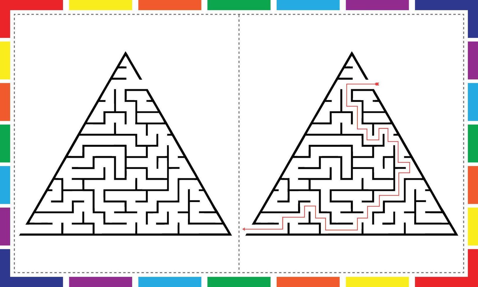 Triangle Maze Adventures for Kids vector
