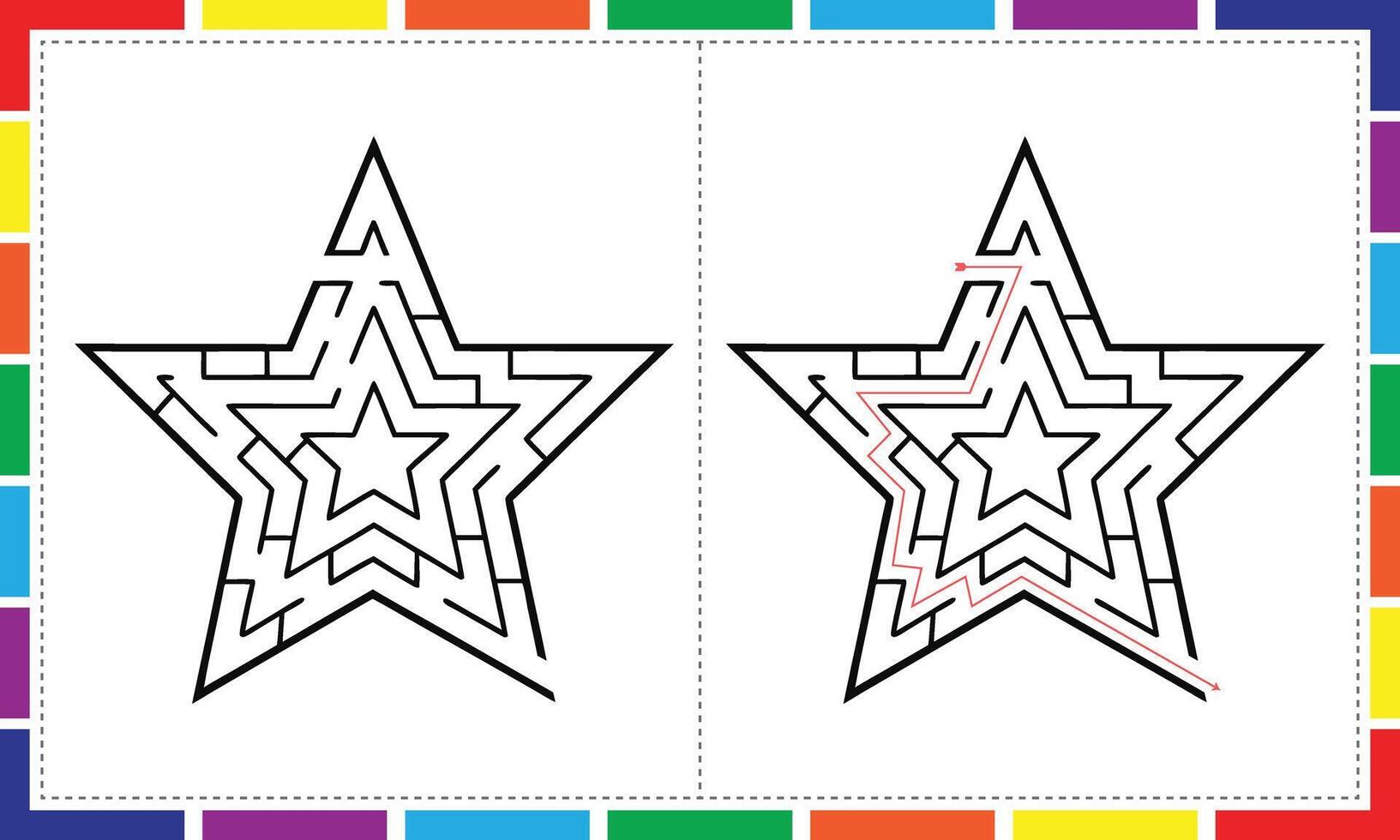 Shining Star Mazes Activity Book vector