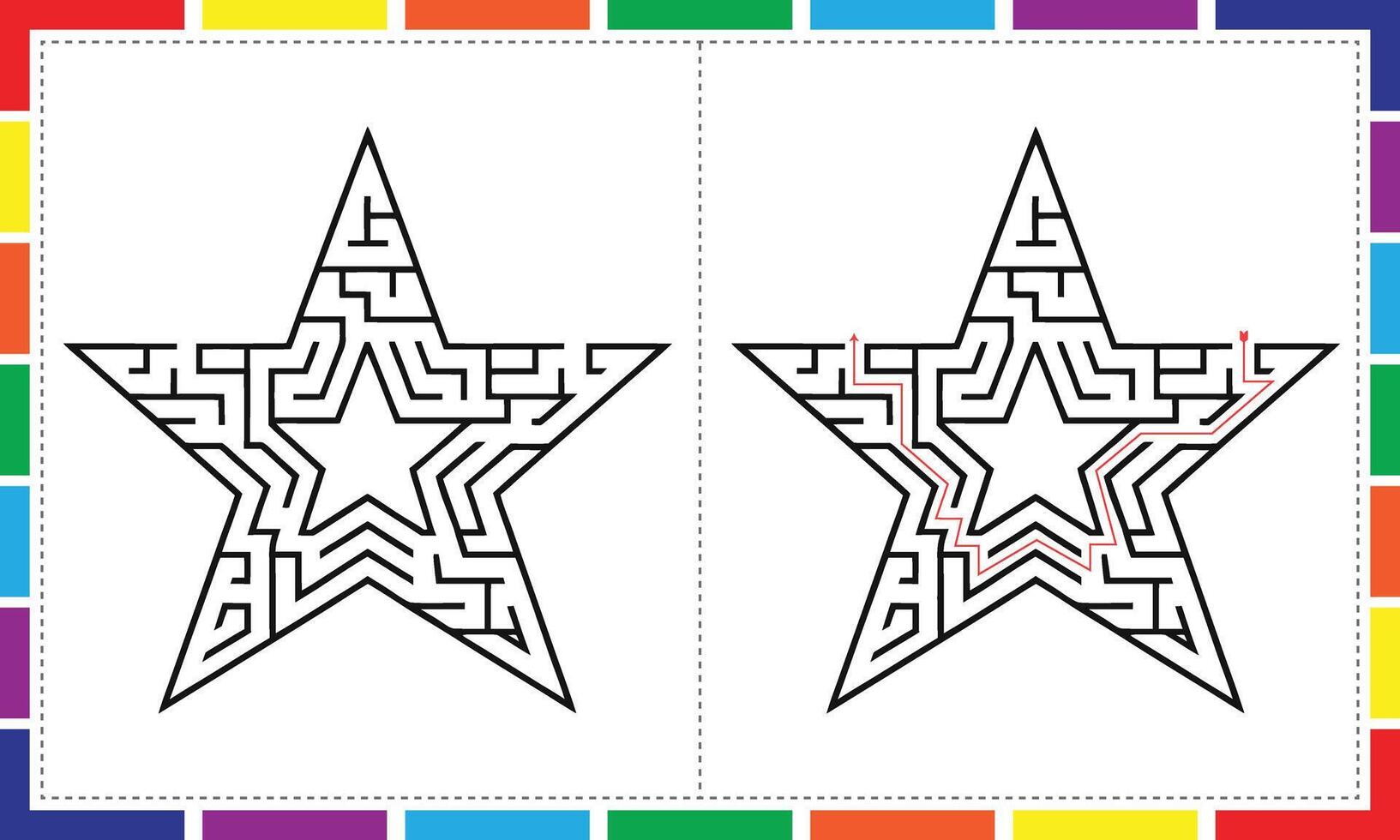 Reach for the Stars Maze Book vector