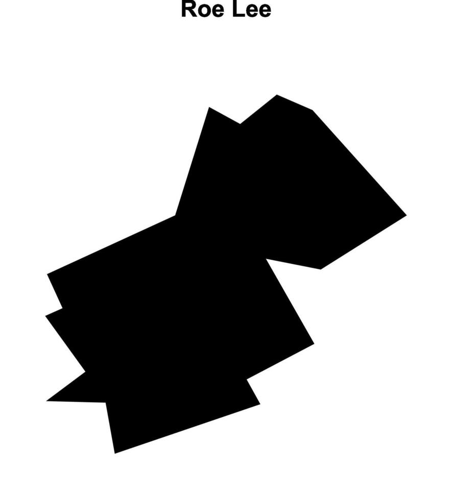 Roe Lee, England blank outline map vector