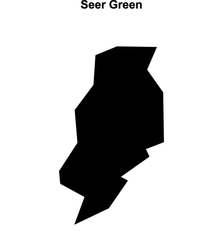 Seer Green, England blank outline map vector