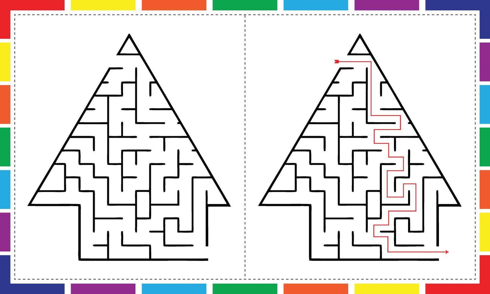 Triangle Maze Games for Clever Kids vector