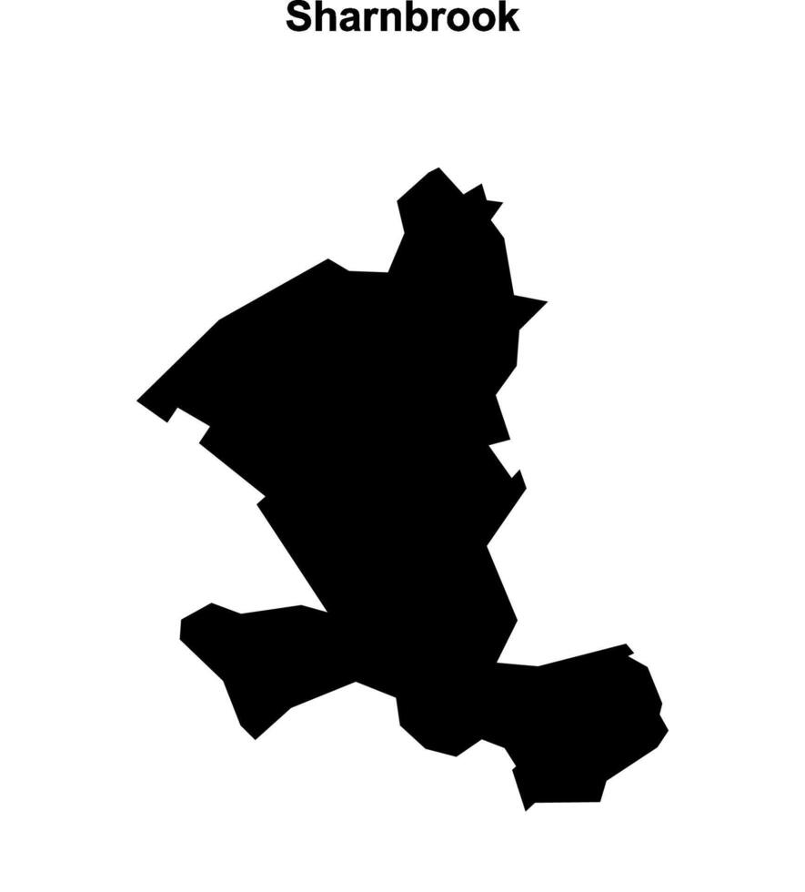 Sharnbrook, England blank outline map vector