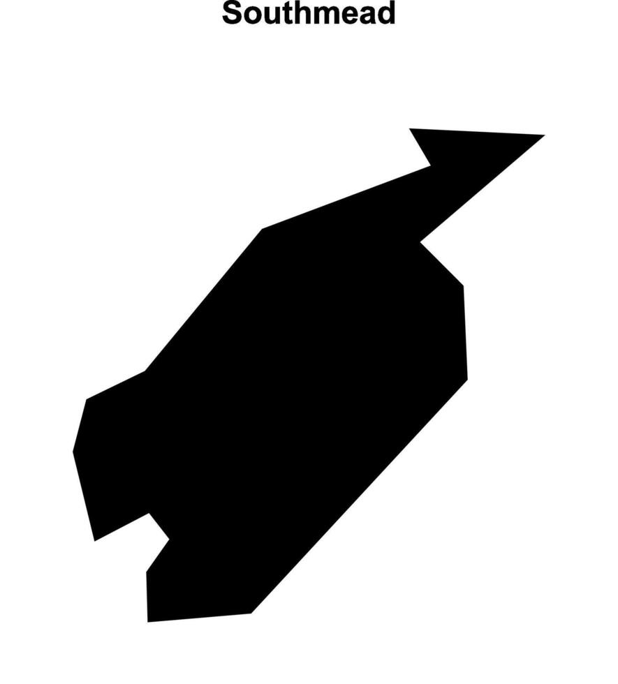 Southmead, England blank outline map vector