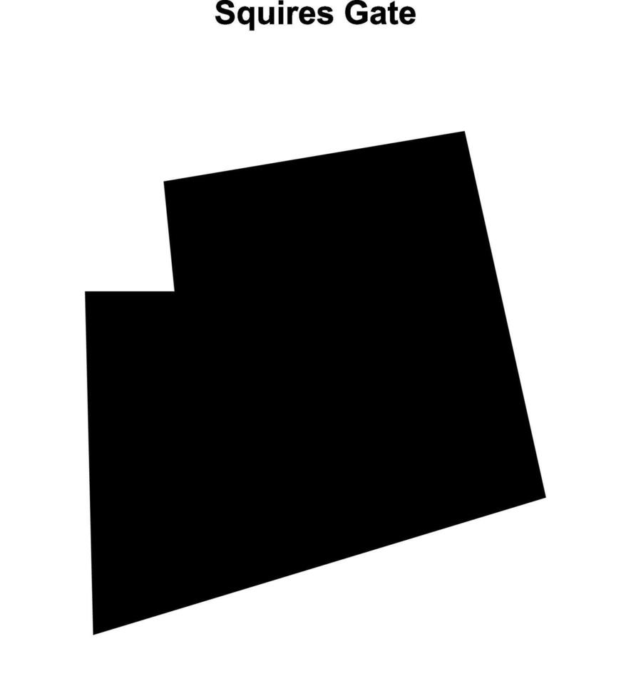 Squires Gate, England blank outline map vector
