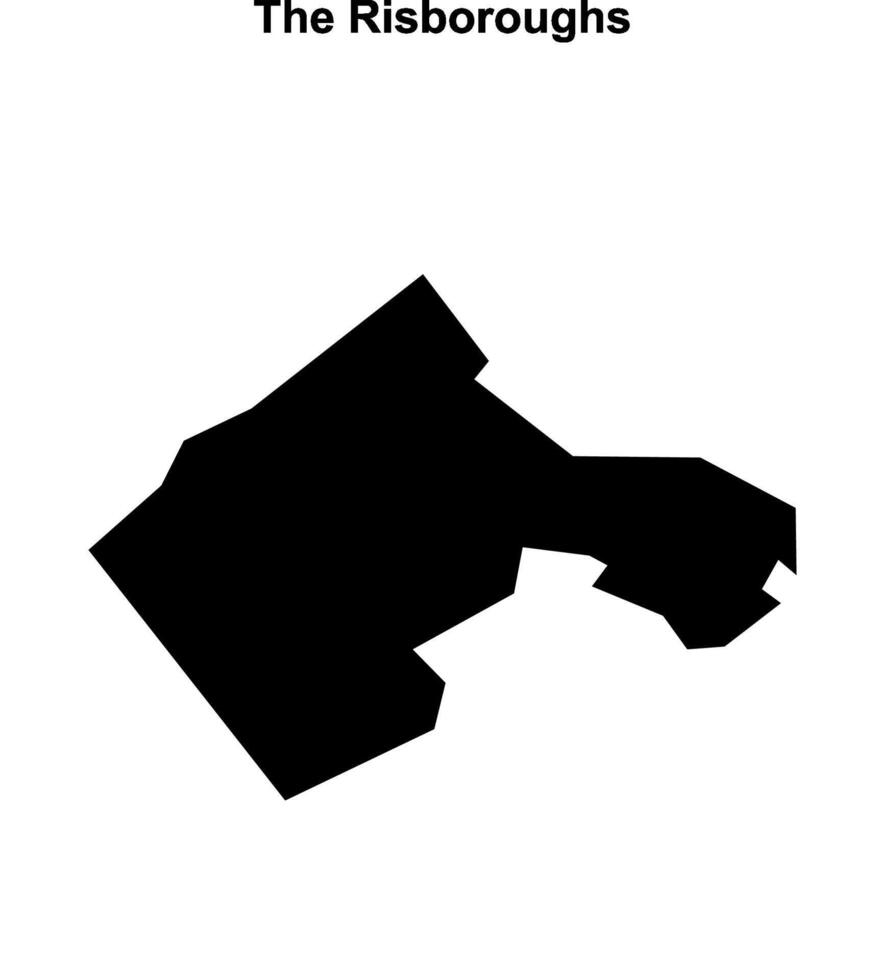 The Risboroughs, England blank outline map vector