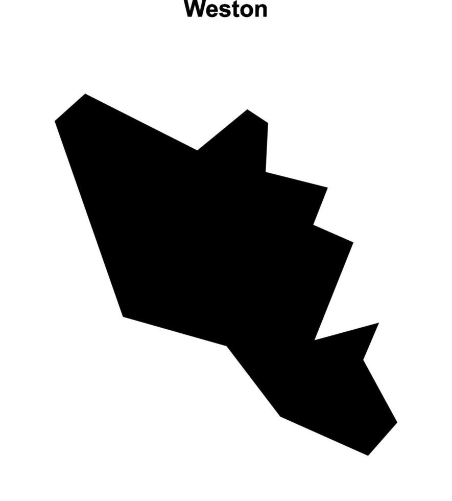 Weston, England blank outline map vector