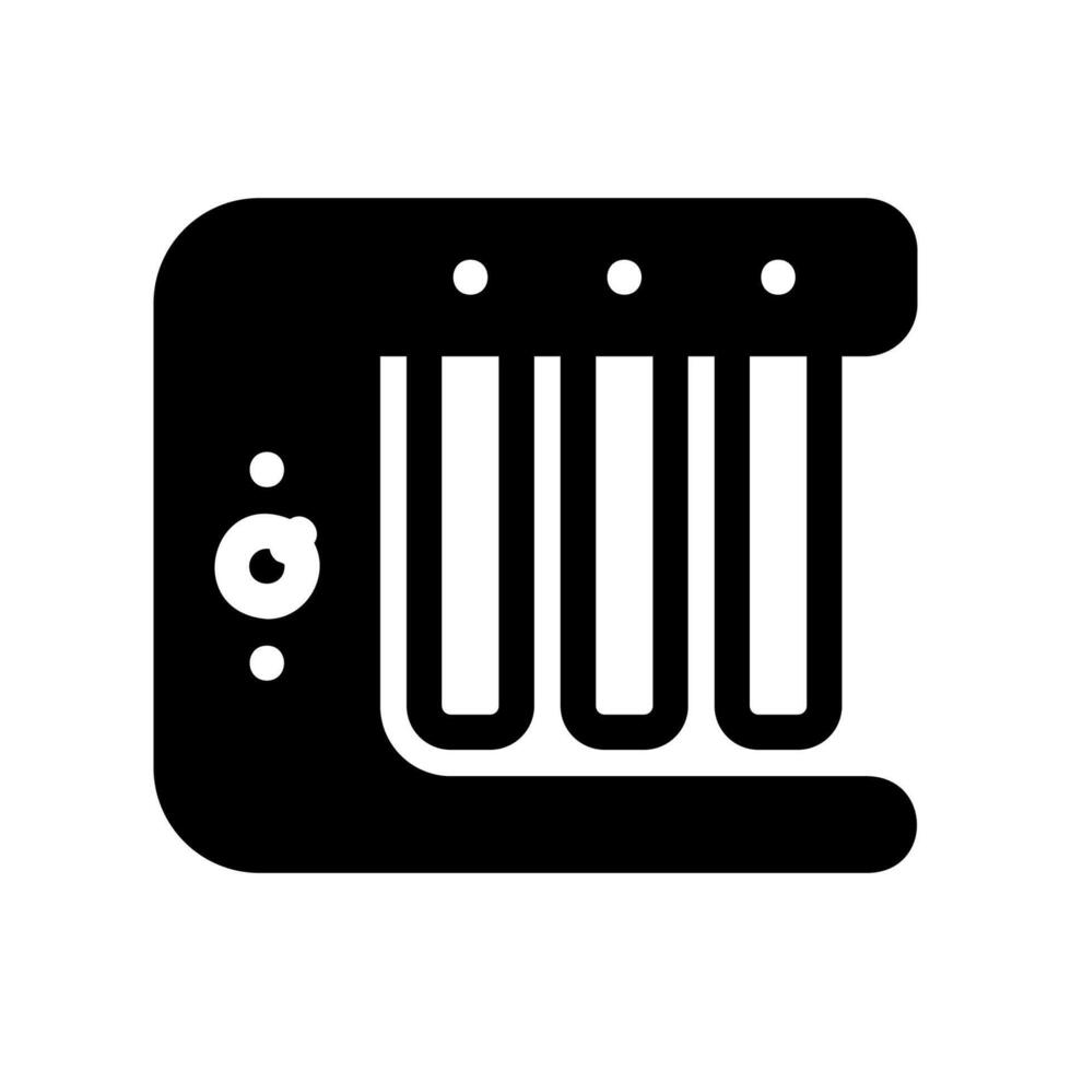 Simple black icon water filter for drinking water vector