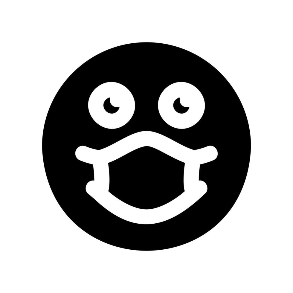 Simple black icon masked head vector