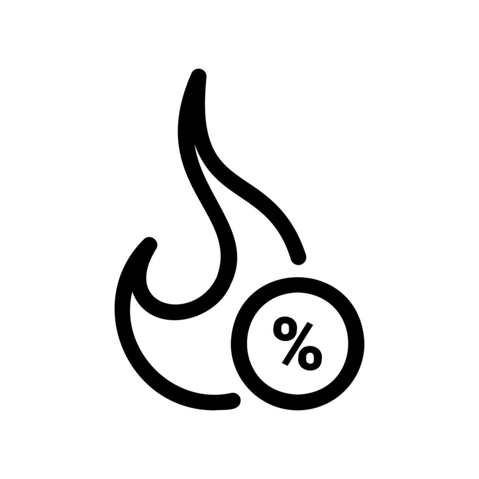 Simple icon hot interest, promotion vector
