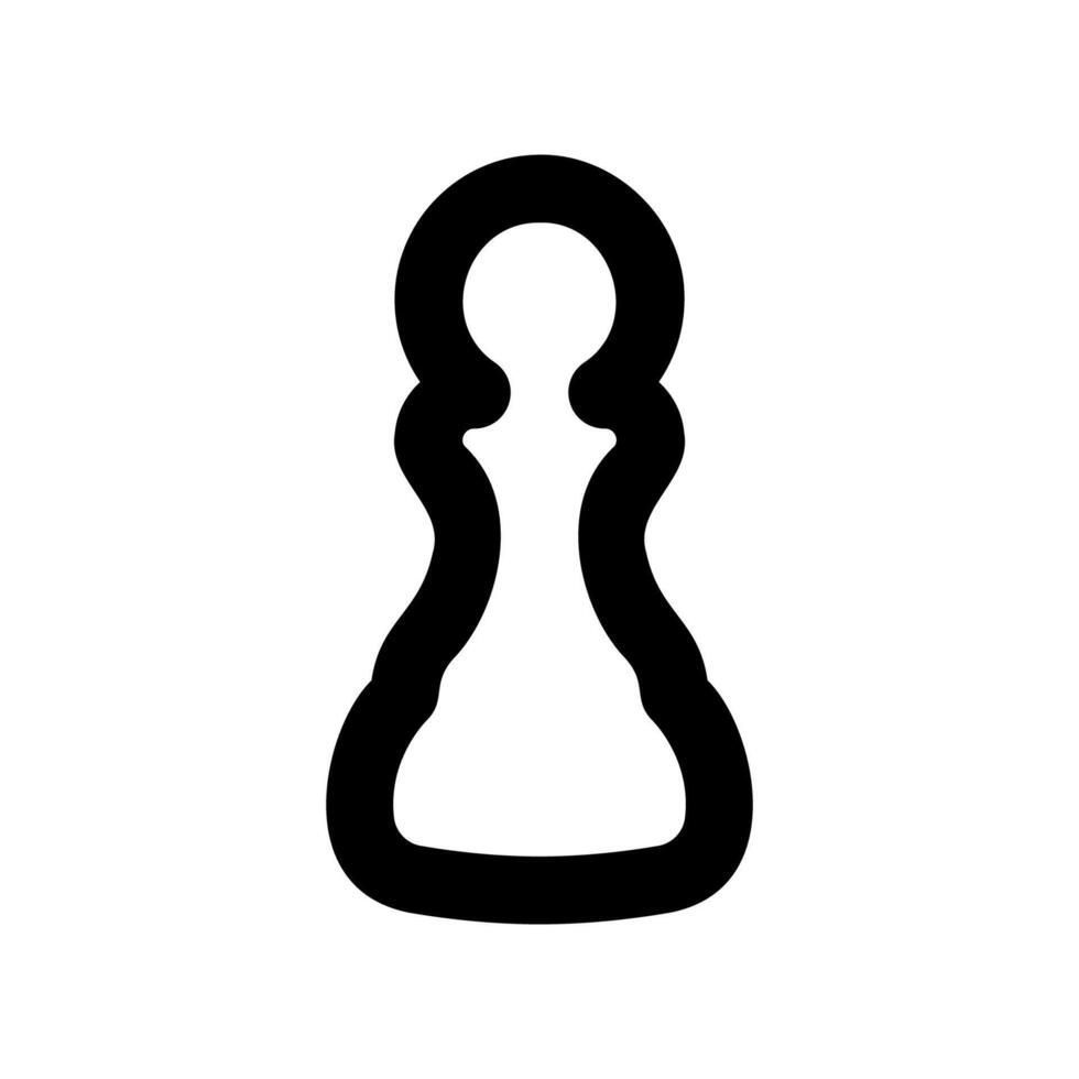 Simple icon a shadow pawn vector
