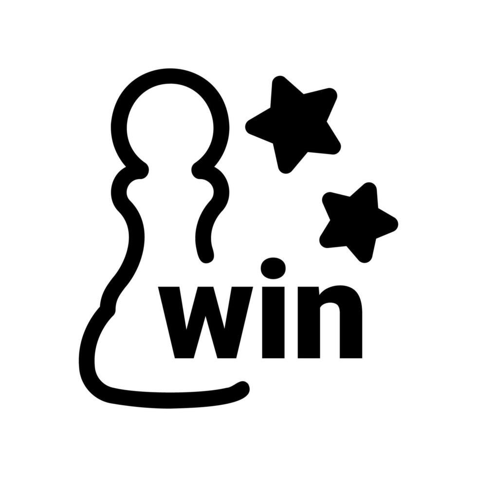 Simple icon pawn victory vector