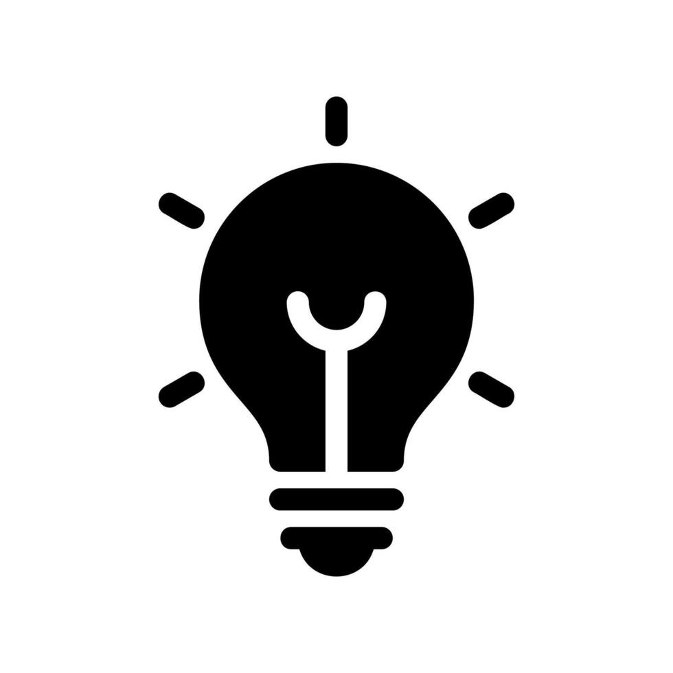 Glowing Idea Symbol with Light Beams and a Forked Element vector