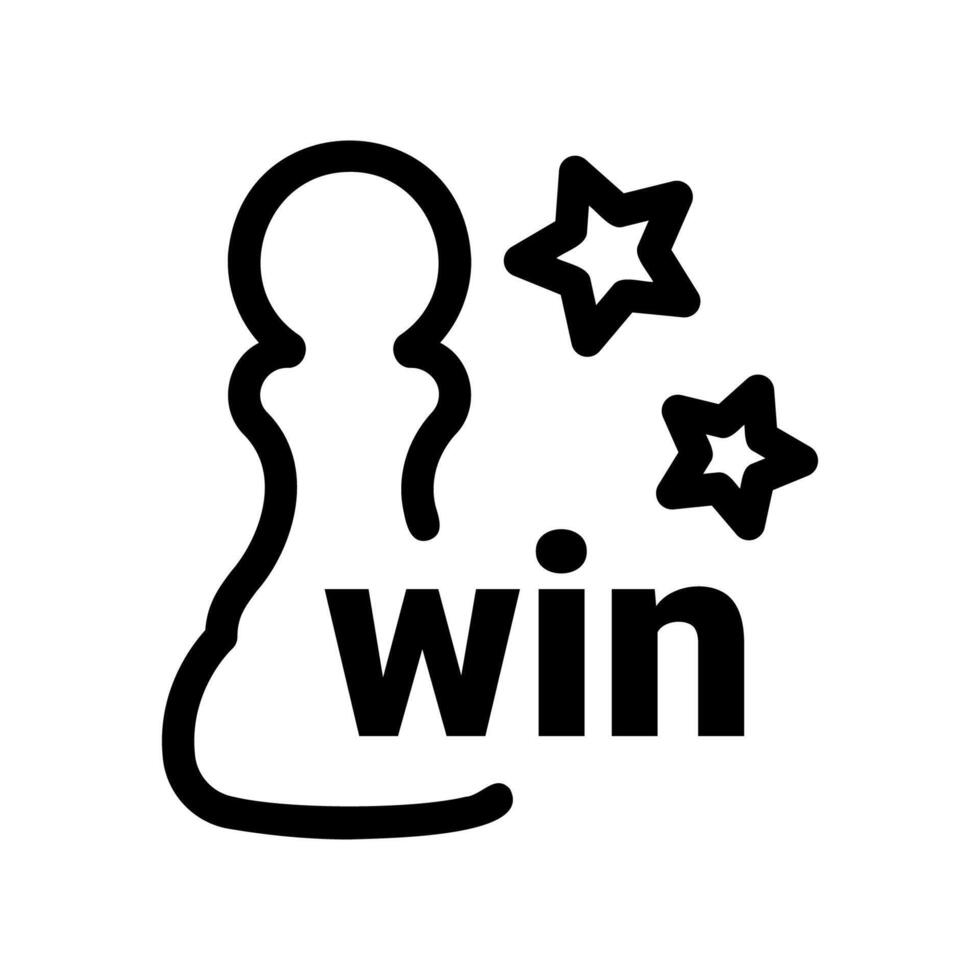 Simple icon pawn, victory vector