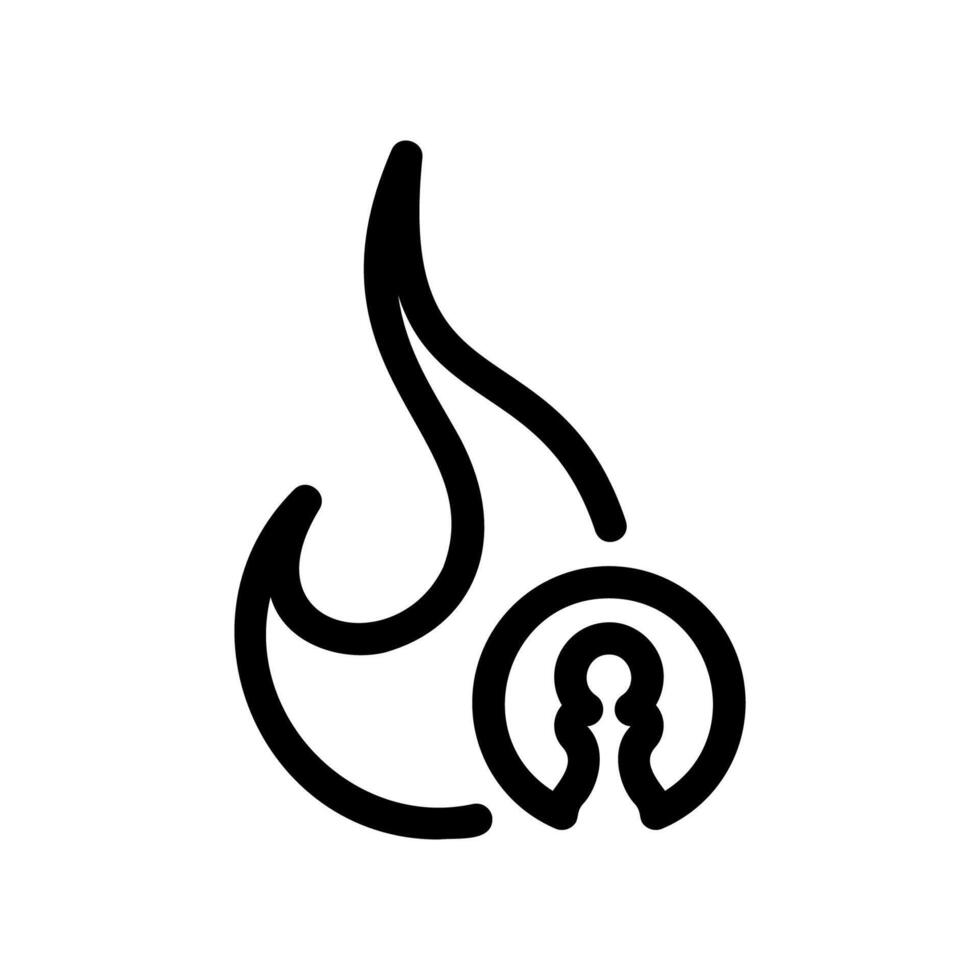 Simple icon pawn, flame vector