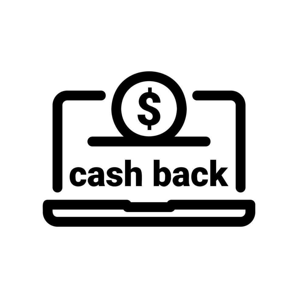 Simple icon piggy bank online the return of cashback vector
