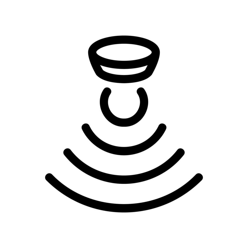 Simple icon light bulb, radiation vector