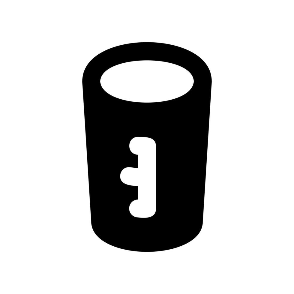 Simple black icon measuring cup tool vector