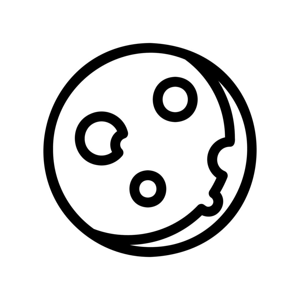 Simple black icon moon vector