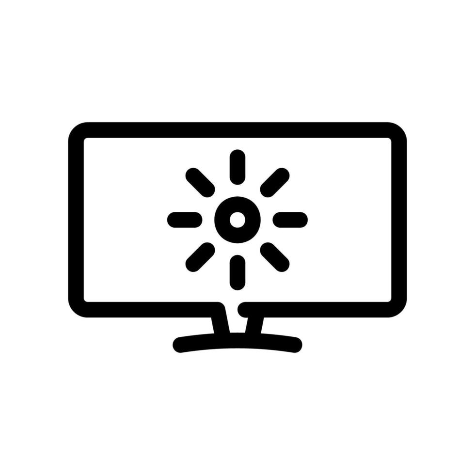 Simple black icon monitor vector