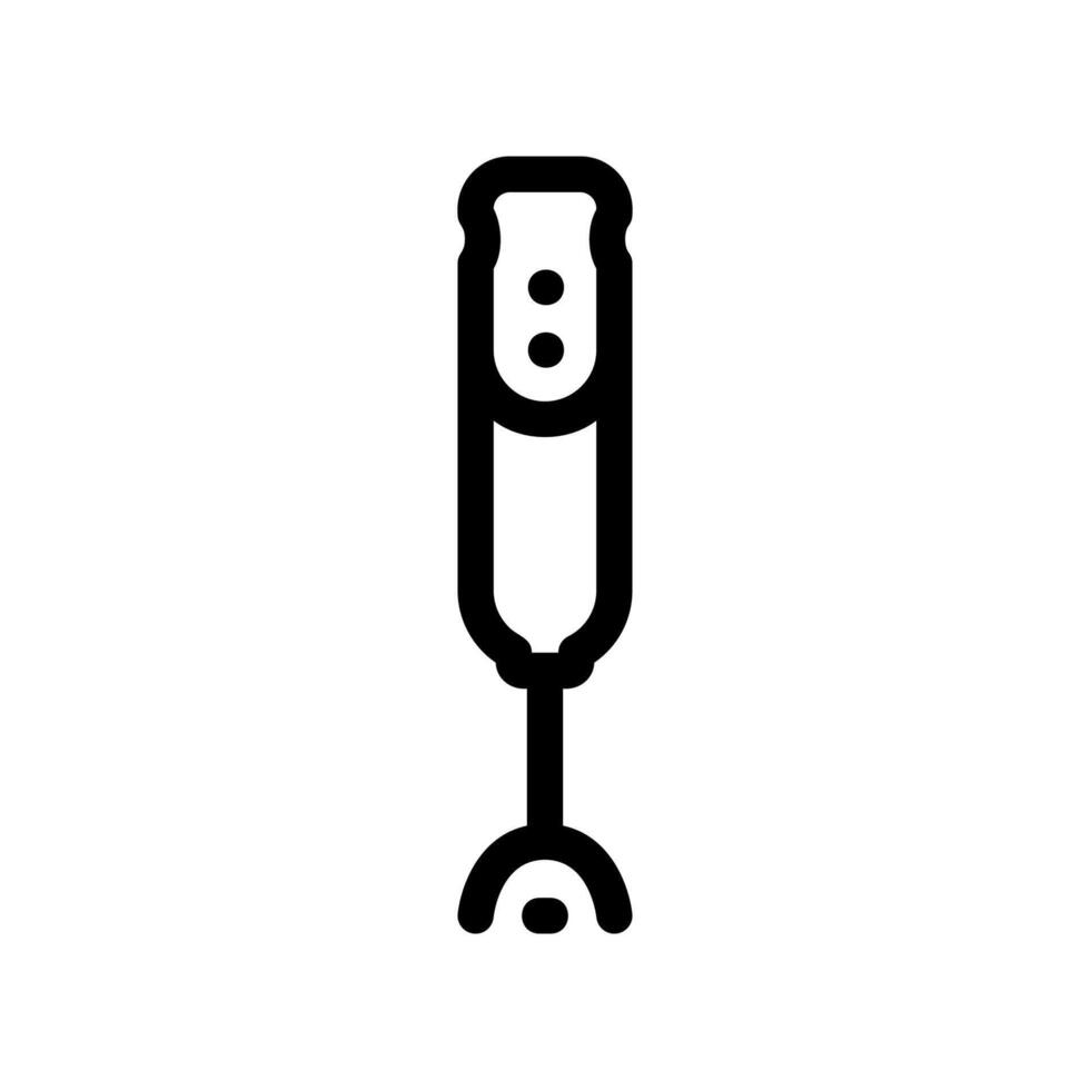 Simple black icon immersion blender linear style vector