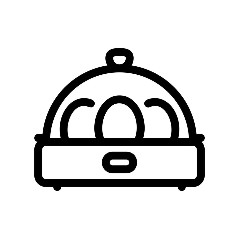 Simple black icon egg cooker vector