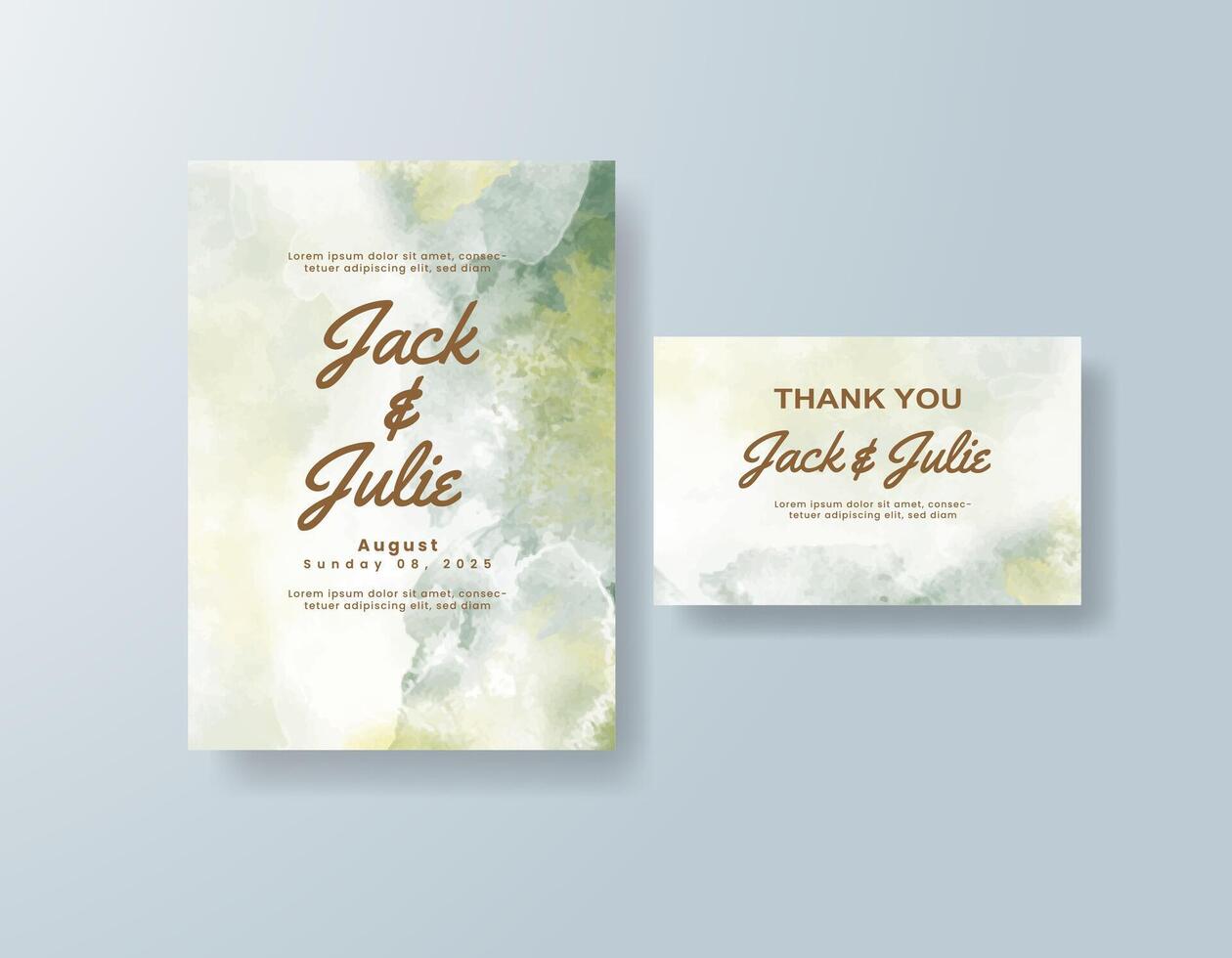 Romantic card with layered watercolor leaves and roses. vector
