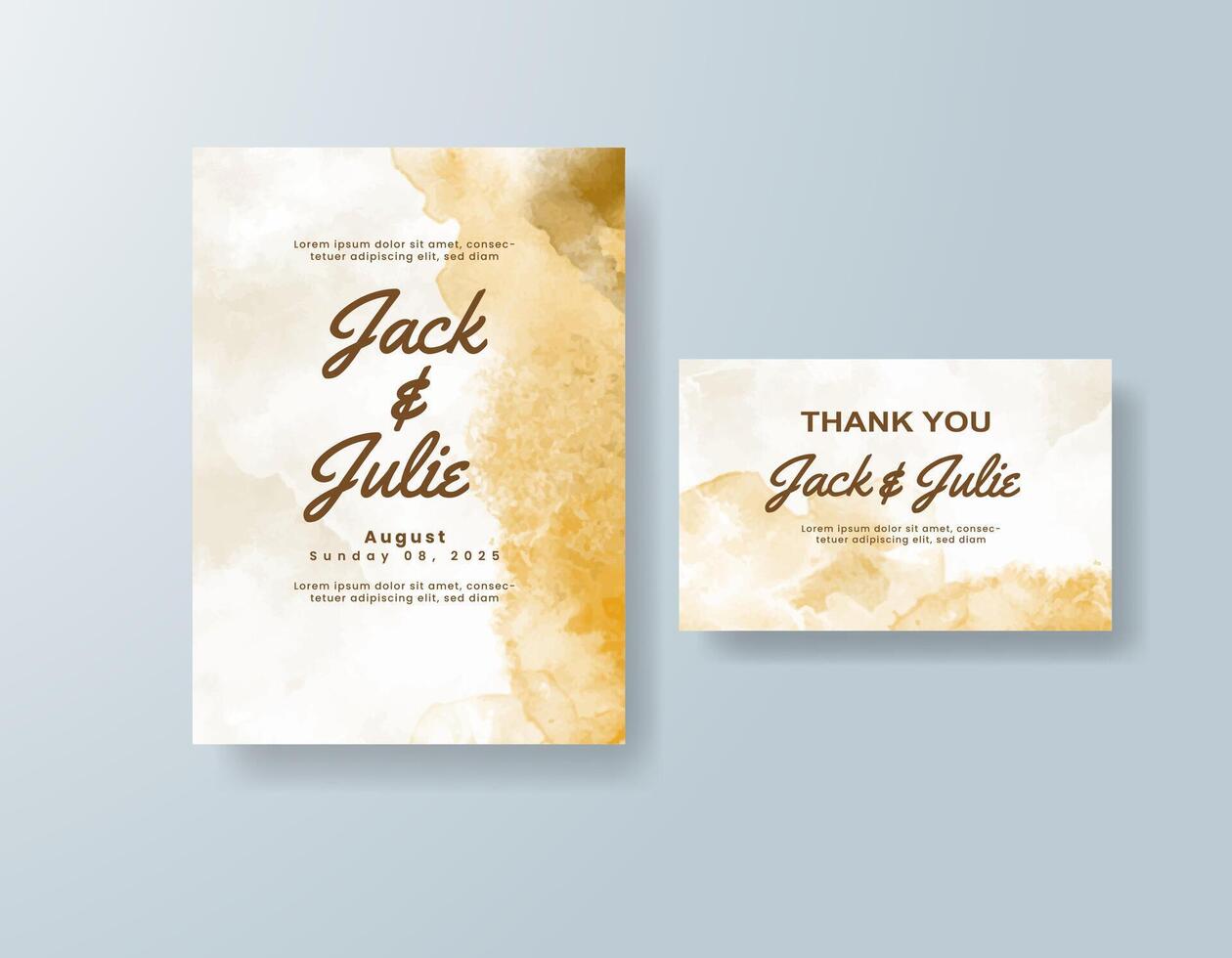 Soft green watercolor leaves for botanical wedding invite. vector