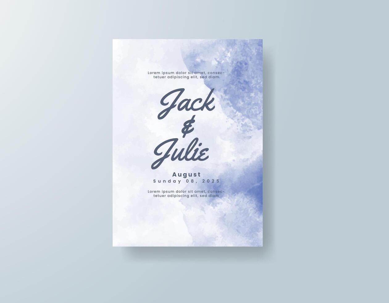 Classic watercolor background for an elegant wedding invite. vector