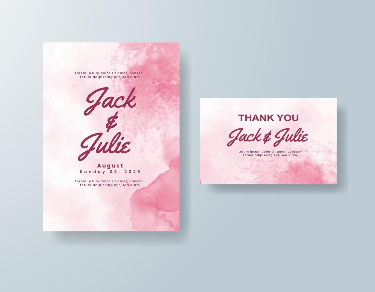 Subtle and romantic with soft watercolor overlays. vector