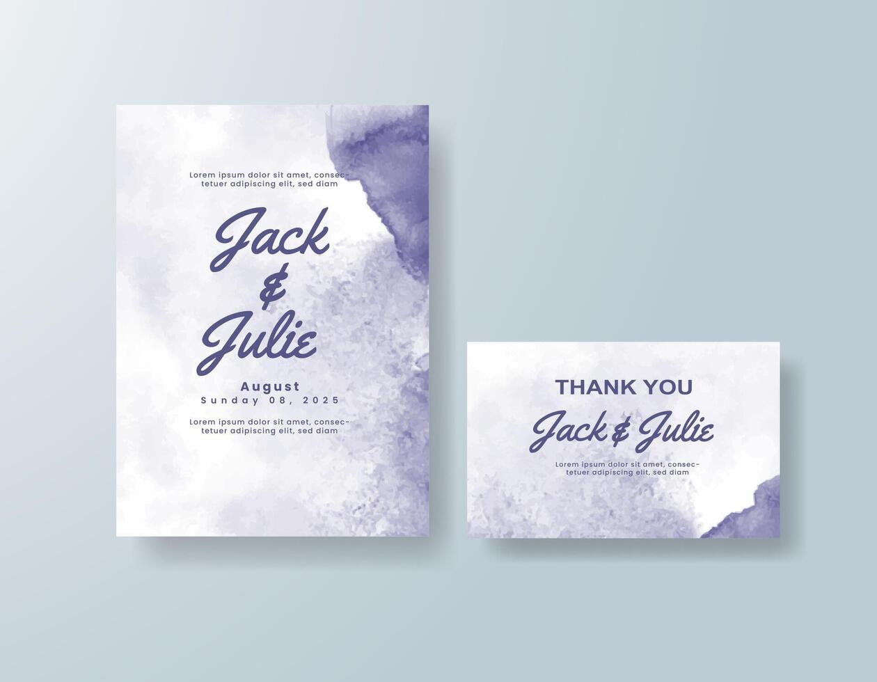 Minimalist design with just a kiss of watercolor detail. vector
