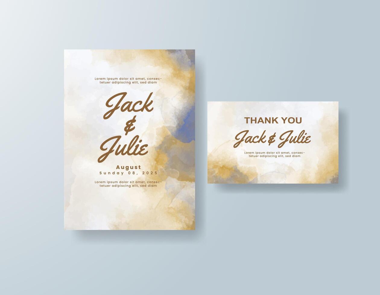 Light florals in watercolor give this invite an ethereal aura. vector