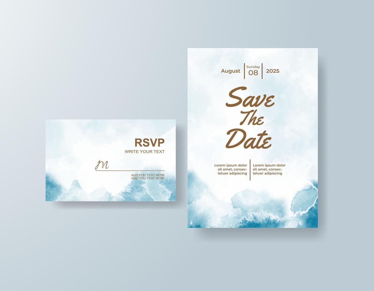 Monochrome watercolor elements add a modern edge. vector