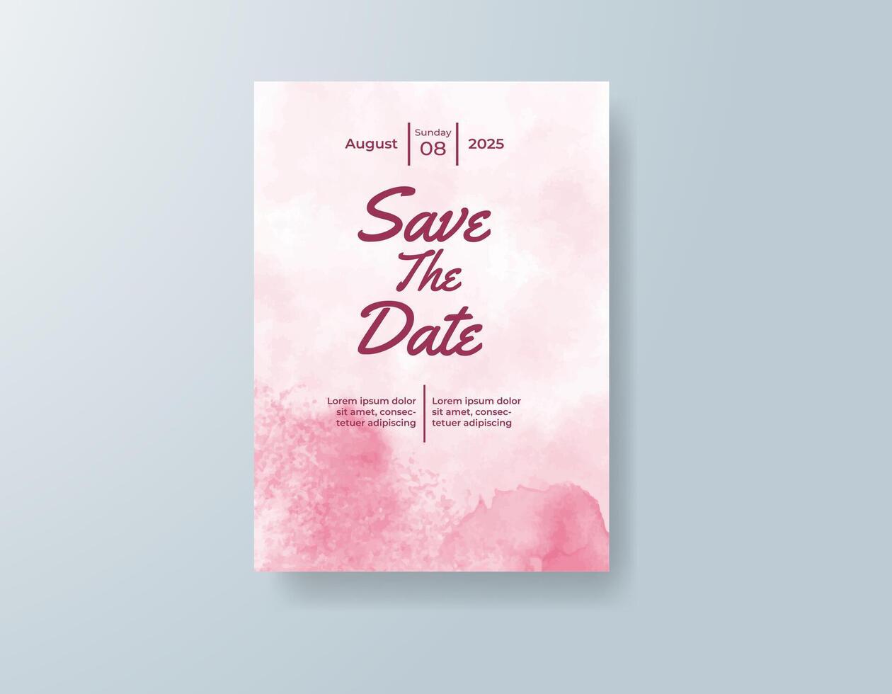 Blush-toned watercolor strokes form a soft, romantic base. vector