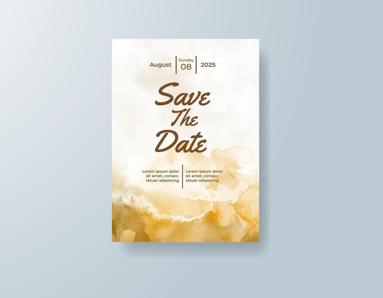 Sunset hues in watercolor give a warm and romantic feel. vector