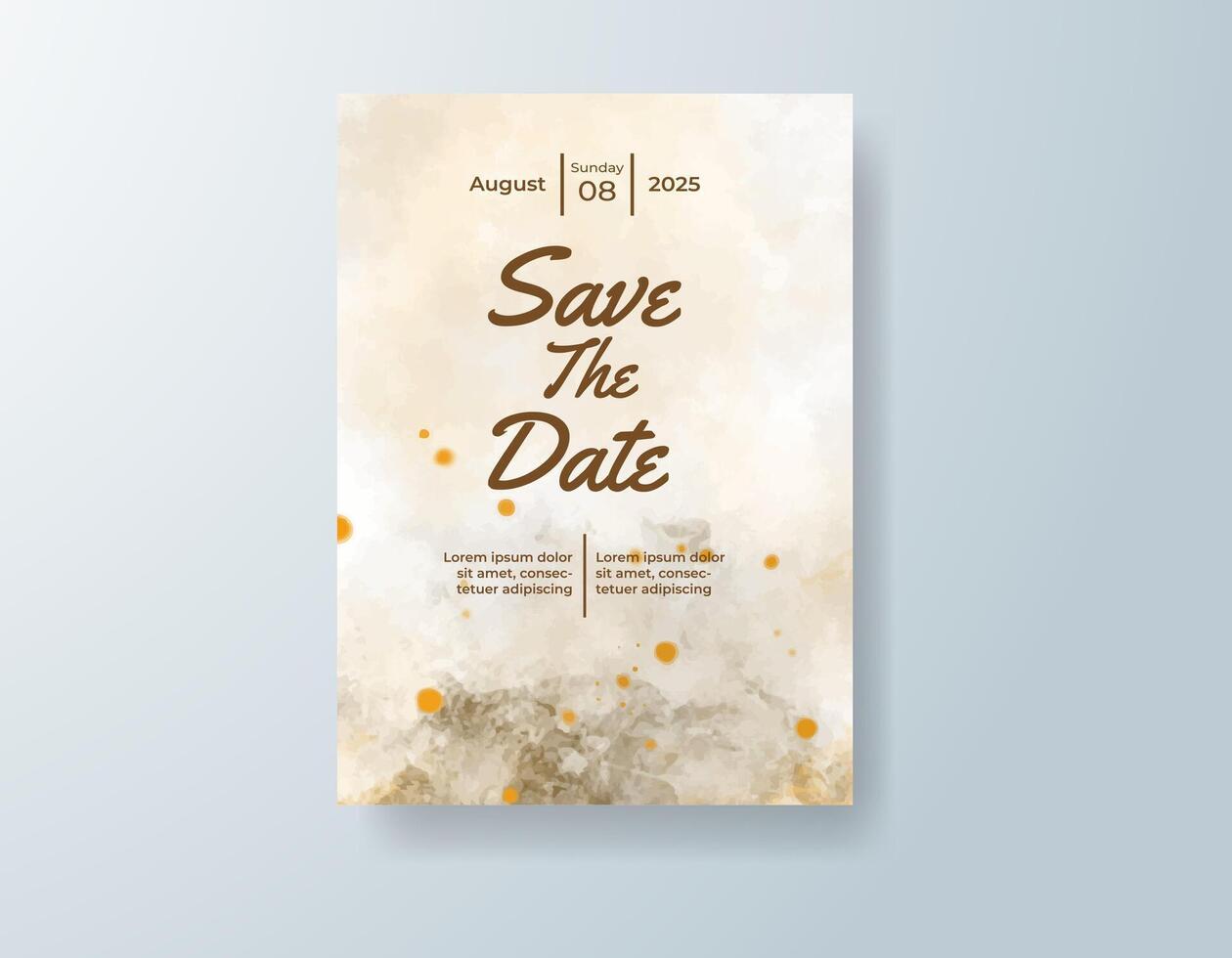 Golden accents shine subtly through soft watercolor florals. vector