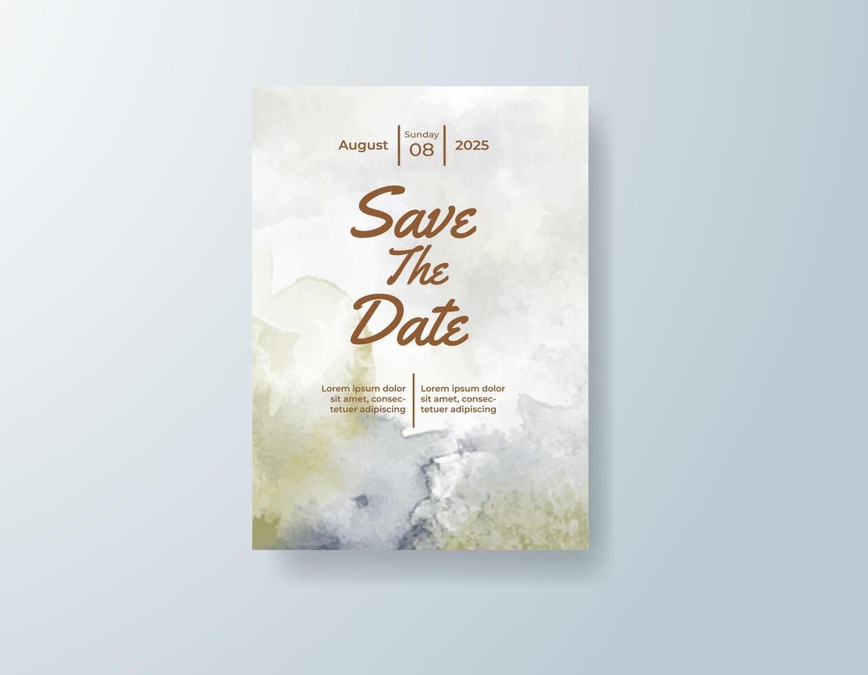Calming watercolor hues pair beautifully with clean typography. vector