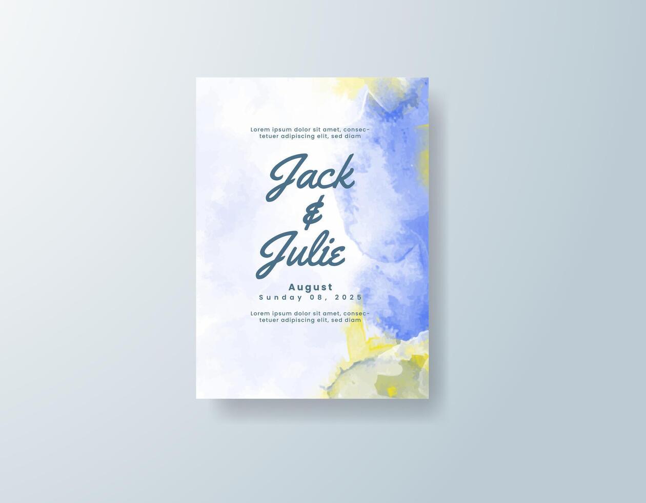Light washes of watercolor color surround your event info. vector