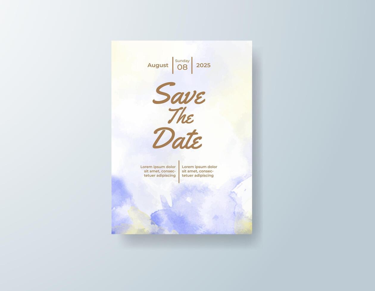 Cool and clean, with hints of blue watercolor and greenery. vector