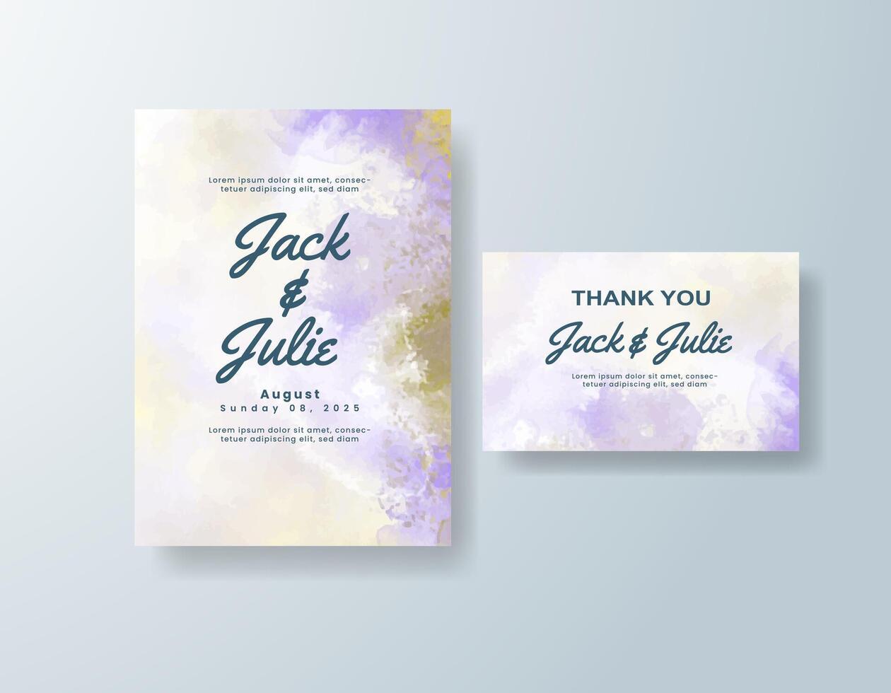A touch of watercolor whimsy infuses joy into your invitation. vector