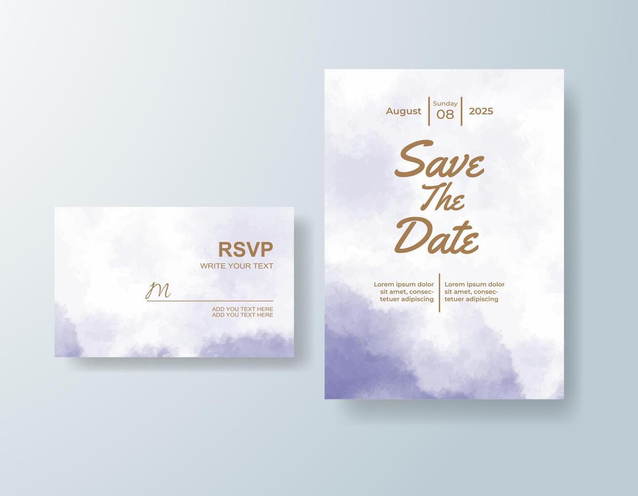 A contemporary design with watercolor greenery and gold script. vector