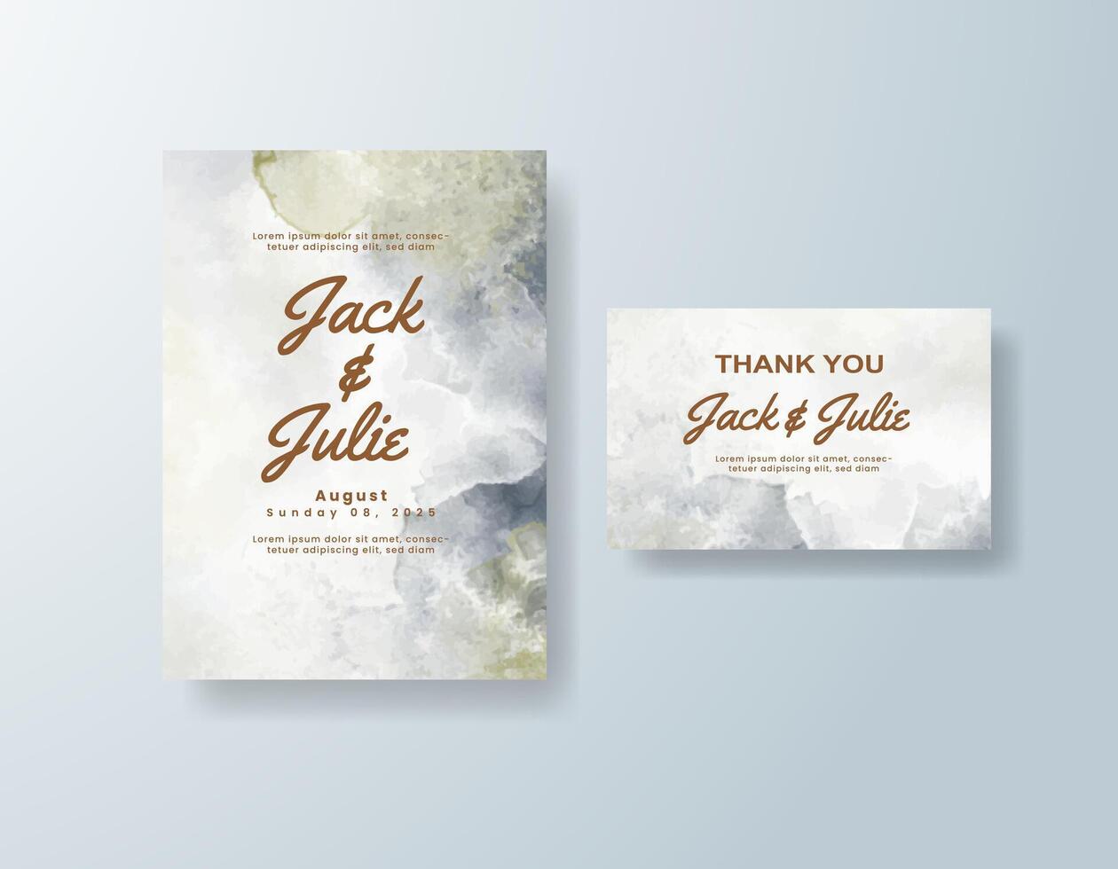 Cool tones in watercolor create wintry elegance. vector