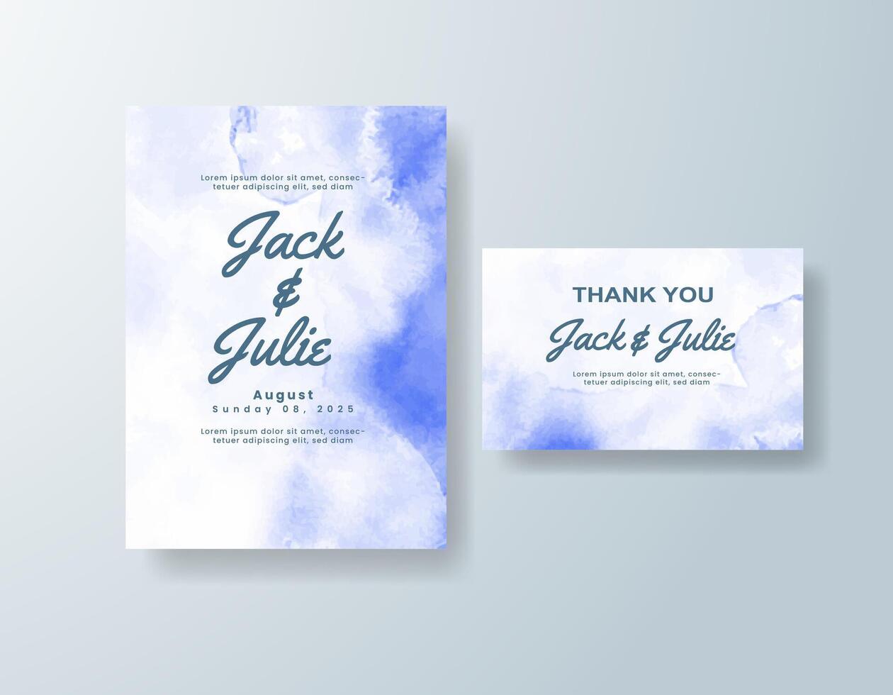 Artistic watercolor textures feel refined and intimate. vector