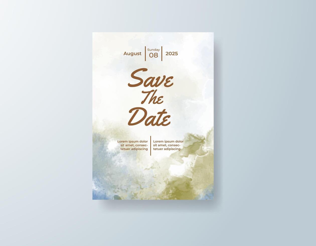 A circle of soft watercolor florals gently cradles your vows. vector
